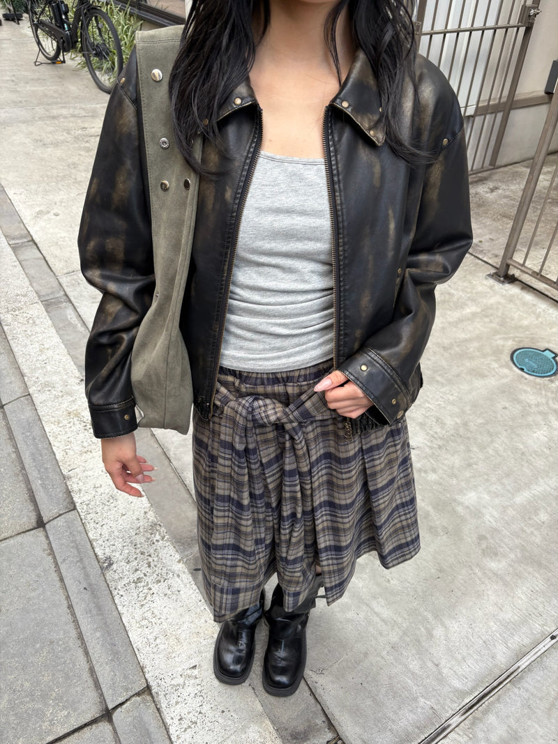 layered wrap midi skirt