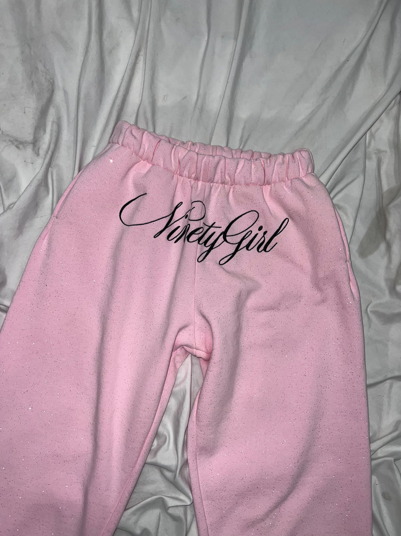 Cross Logo glitter Sweat Pants