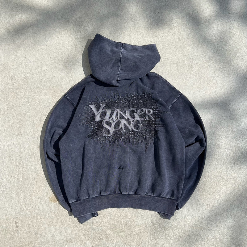 universal logo Premium crush EMB zip 连帽衫 