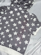 Cat-Ear Short Sleeve Zip Hoodie 