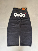 9090 OG Logo Painted Denim Pants 