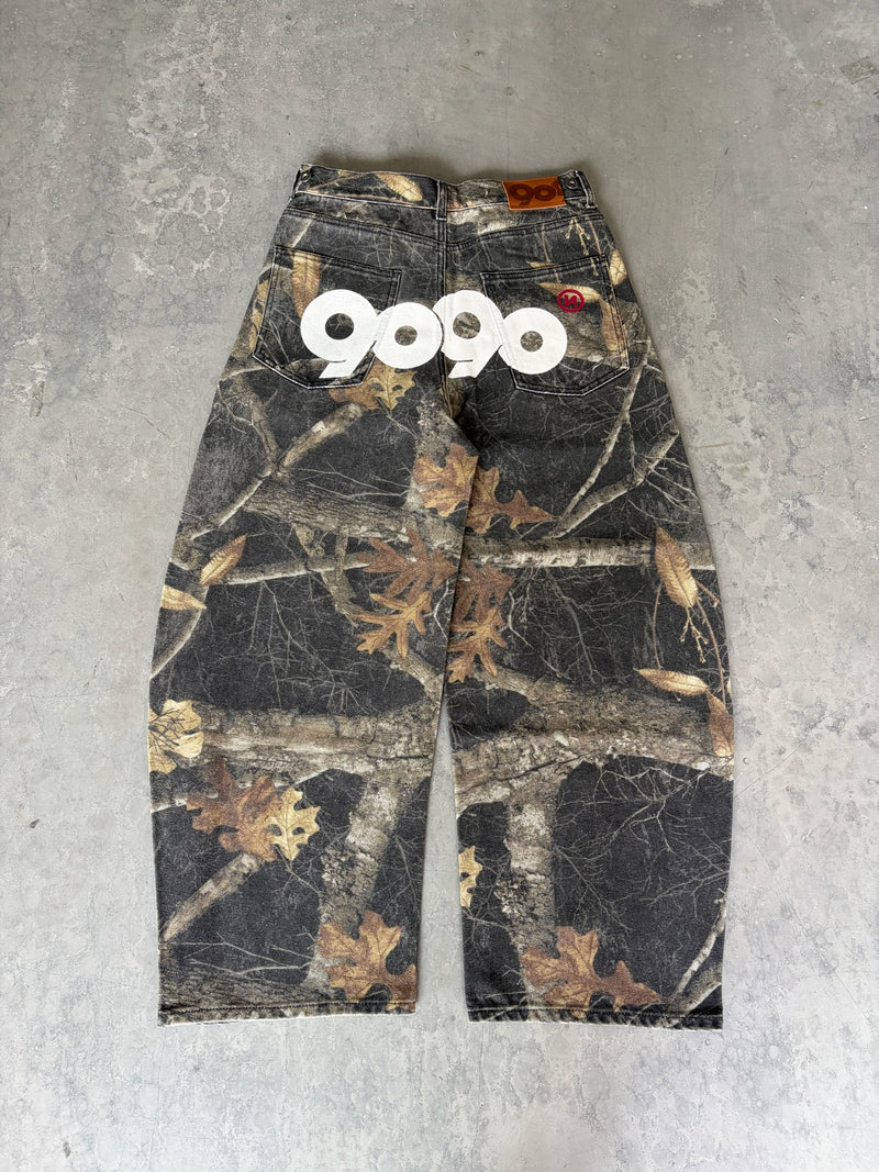 9090 OG Logo Painted Denim Pants – YZ