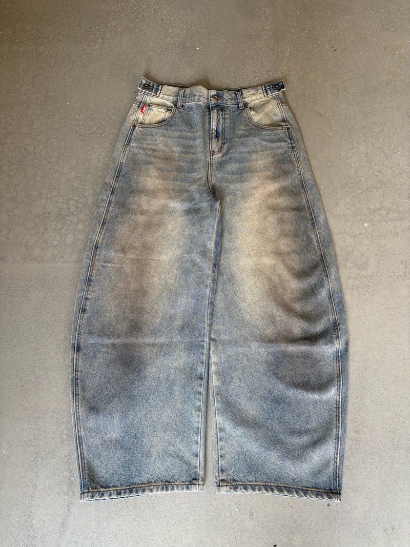 9090 OG Logo Painted Denim Pants – YZ