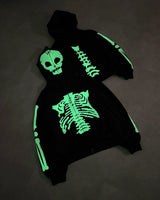 Glow Bone 풀 집 후디 