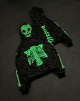 Glow Bone 풀 집 후디 