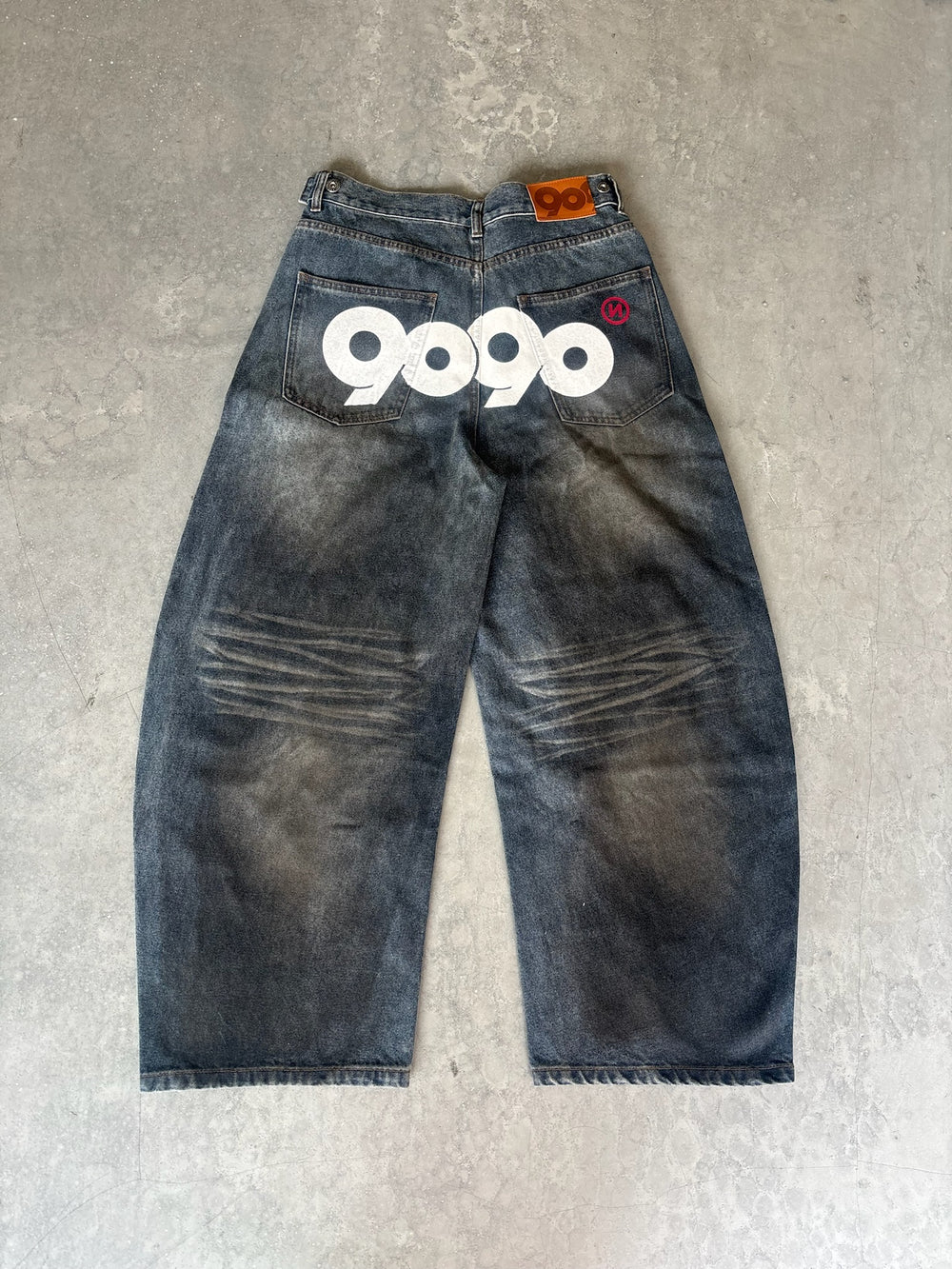 9090 OG Logo Painted Denim Pants – YZ