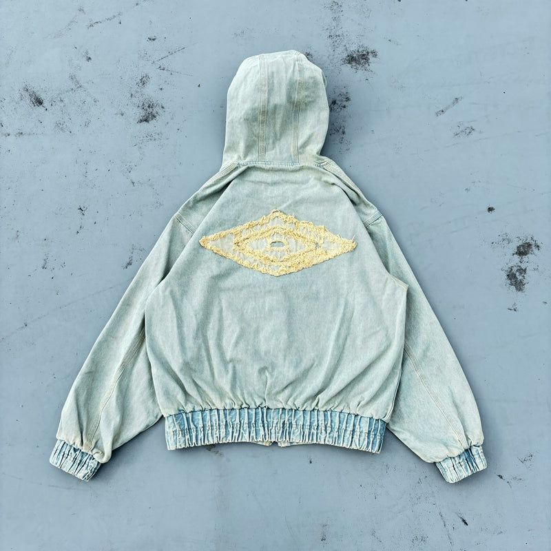 9090 × umbro Denim Zip Hoodie