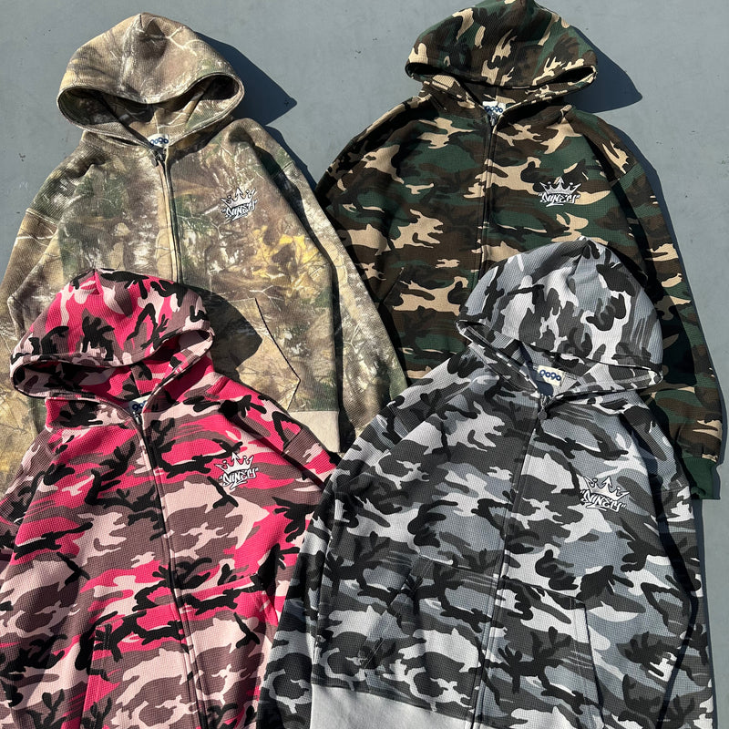 King Logo Thermal Zip Hoodie – YZ King Logo Thermal Zip Hoodie – YZ
