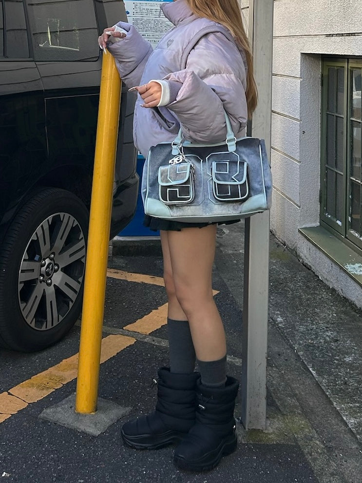 98 velours boston bag