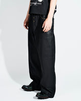 Studs coating BLACK denim pants
