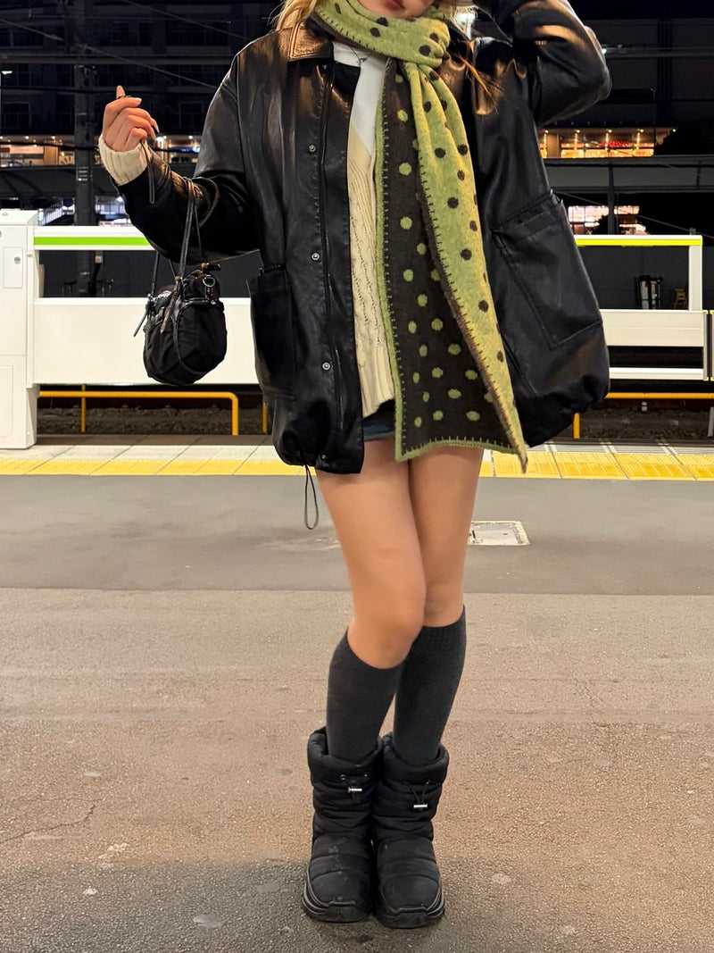 polka dot reversible muffler