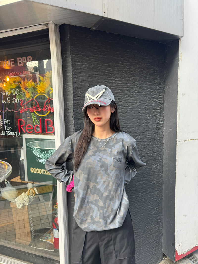 OE logo wide rib ls tee 