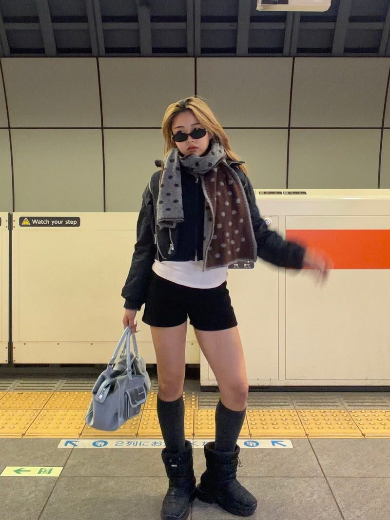 polka dot reversible muffler