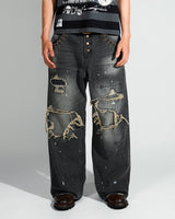 Grunge BORO studs denim 