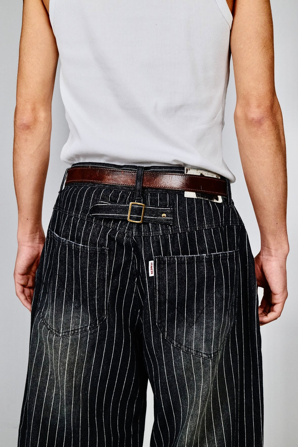 Grunge stripe denim pants – YZ