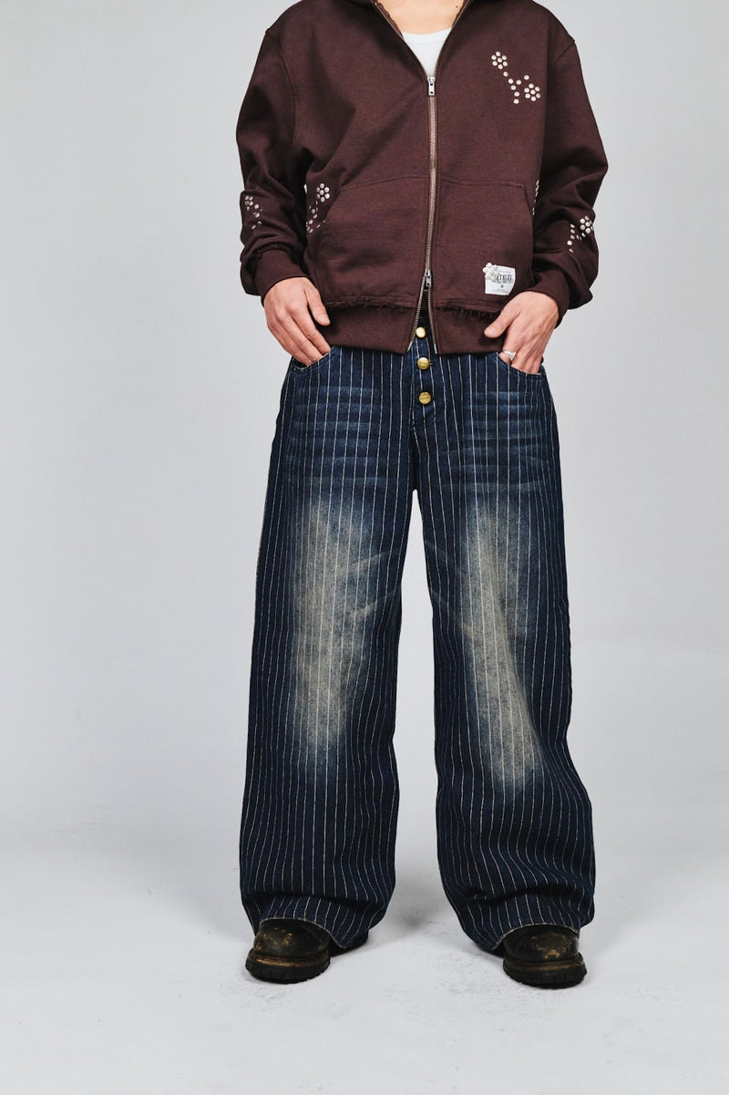 Grunge stripe denim pants – YZ