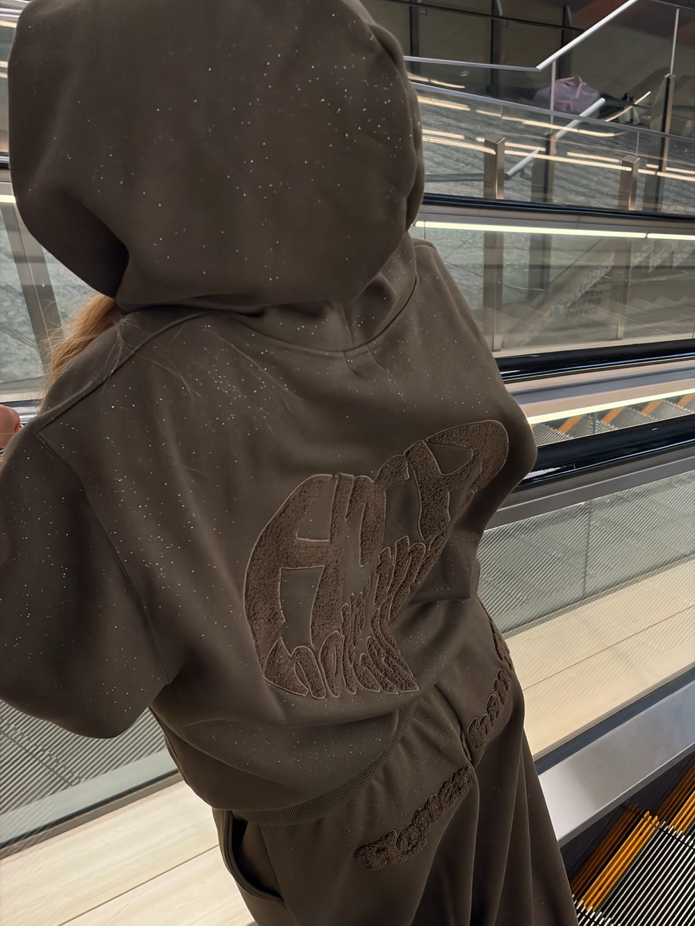 glitter heart logo zip hoodie – YZ