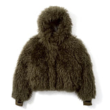 volume hood fur jacket