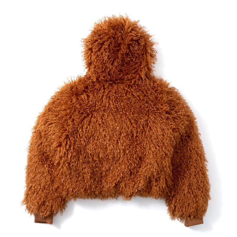 volume hood fur jacket