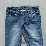 Tiara Logo Vintage Flare Denim Pants【9090 girl】