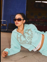 VINTAGE HEART LOGO ZIP HOODIE