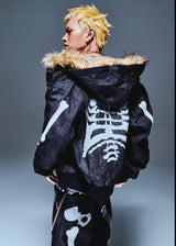 Bone Rigid Denim Zip Hoodie 