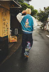 【09090×backsideworks】宽松牛仔裤 