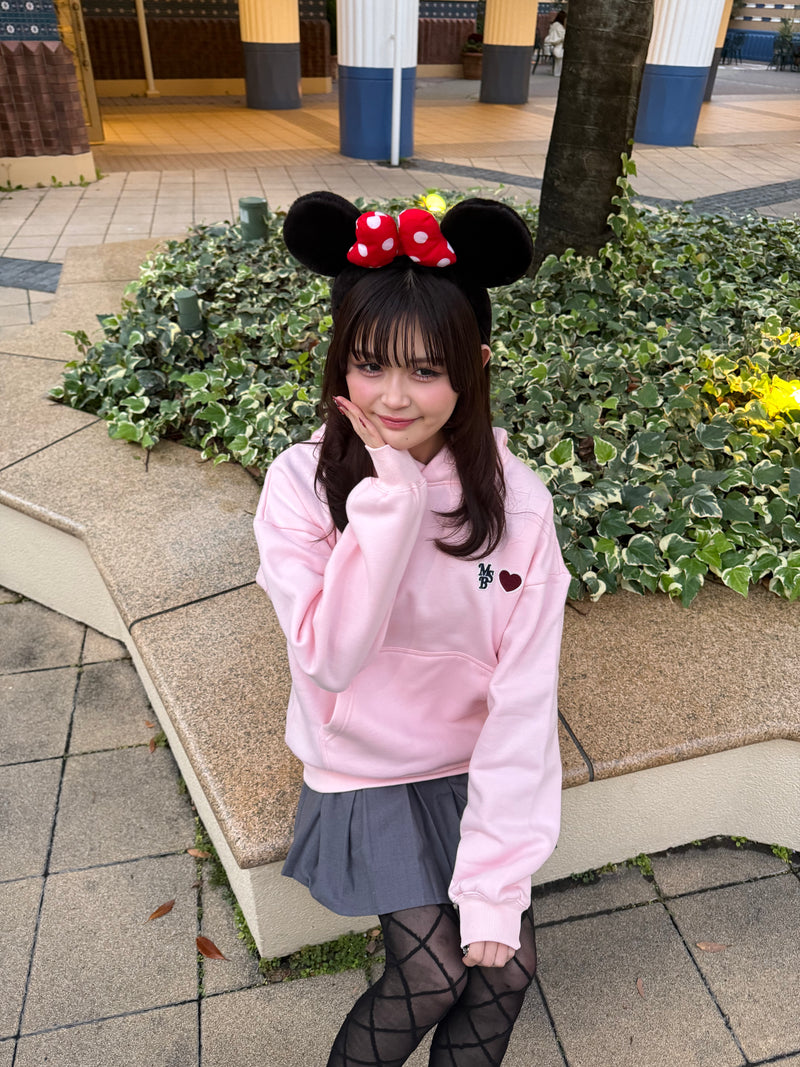 heart patch logo hoodie