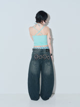 90 Logo Baggy Denim Pants 