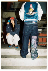 【09090×backsideworks】宽松牛仔裤 