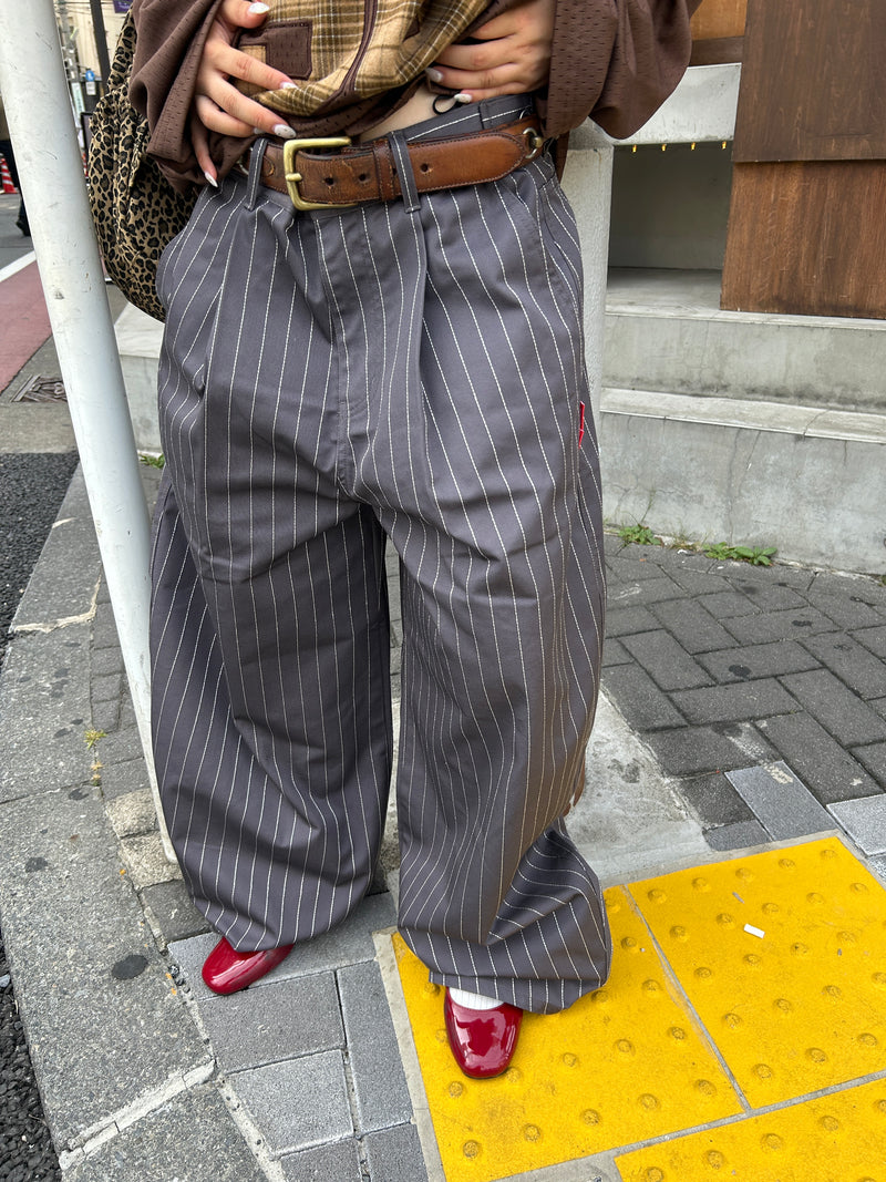 Stripe Tuck Buggy Pants