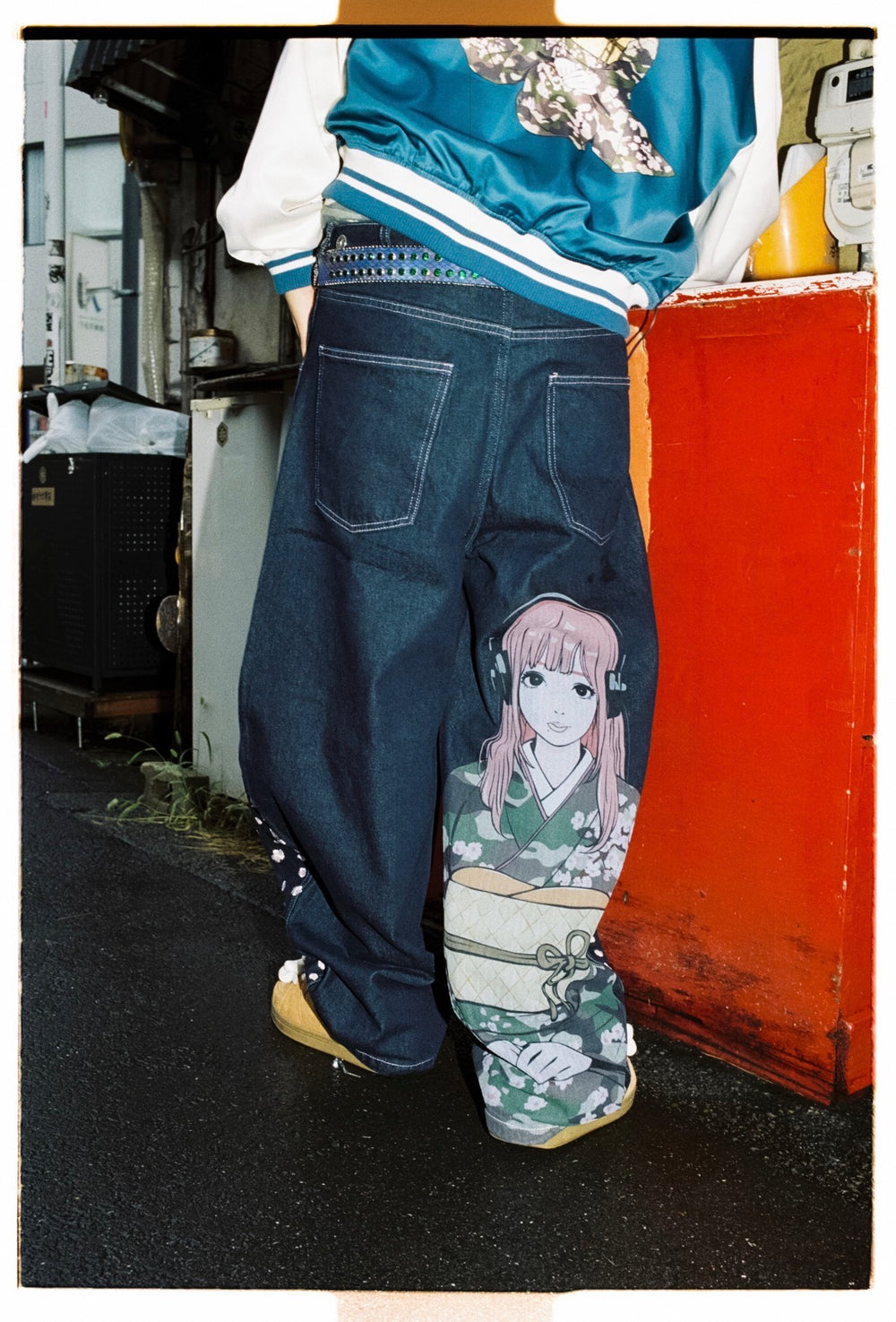 00s【in the attic】タイダイデニムパンツ/ムラ加工/Y2K/905 9090×backsideworks】Baggy Denim Pants – YZ