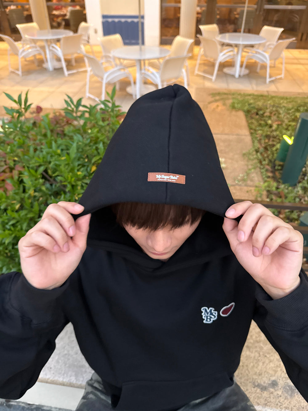 heart patch logo hoodie – YZ