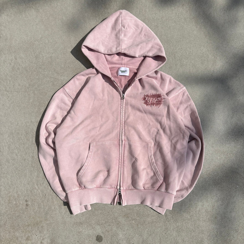 universal logo Premium crush EMB zip 连帽衫 