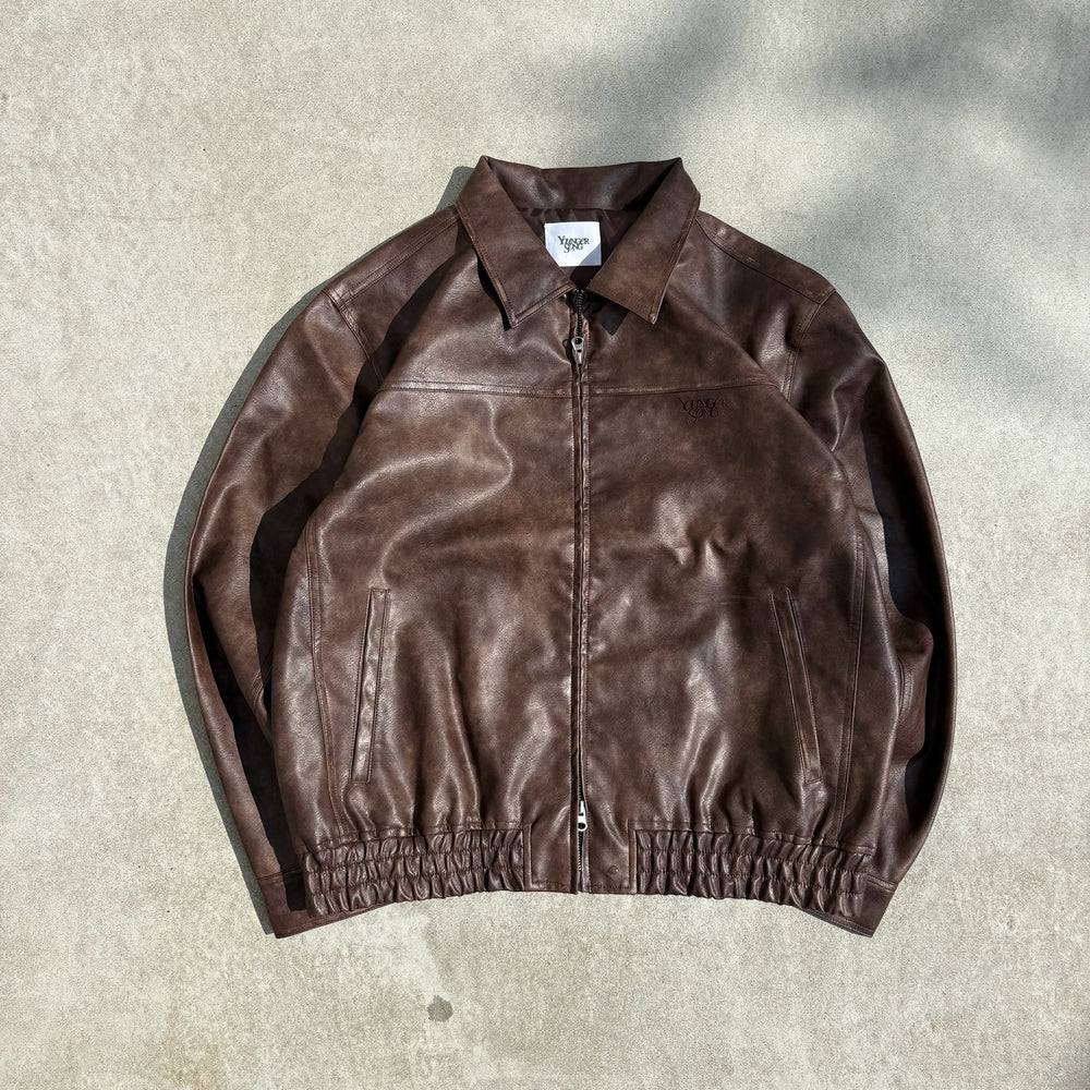 Vintage like eco leather blouson – YZ