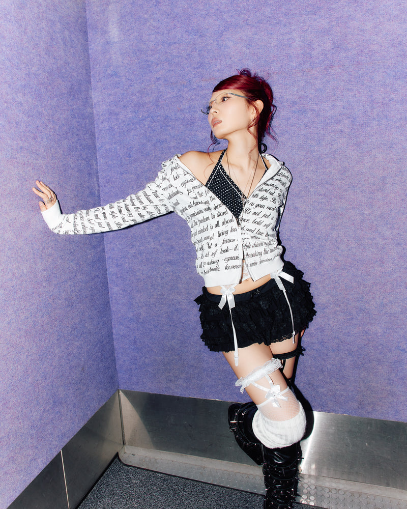 All Lettered Zip Hoodie