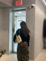 Ninety Girl Logo 亮片越野牛仔裤 