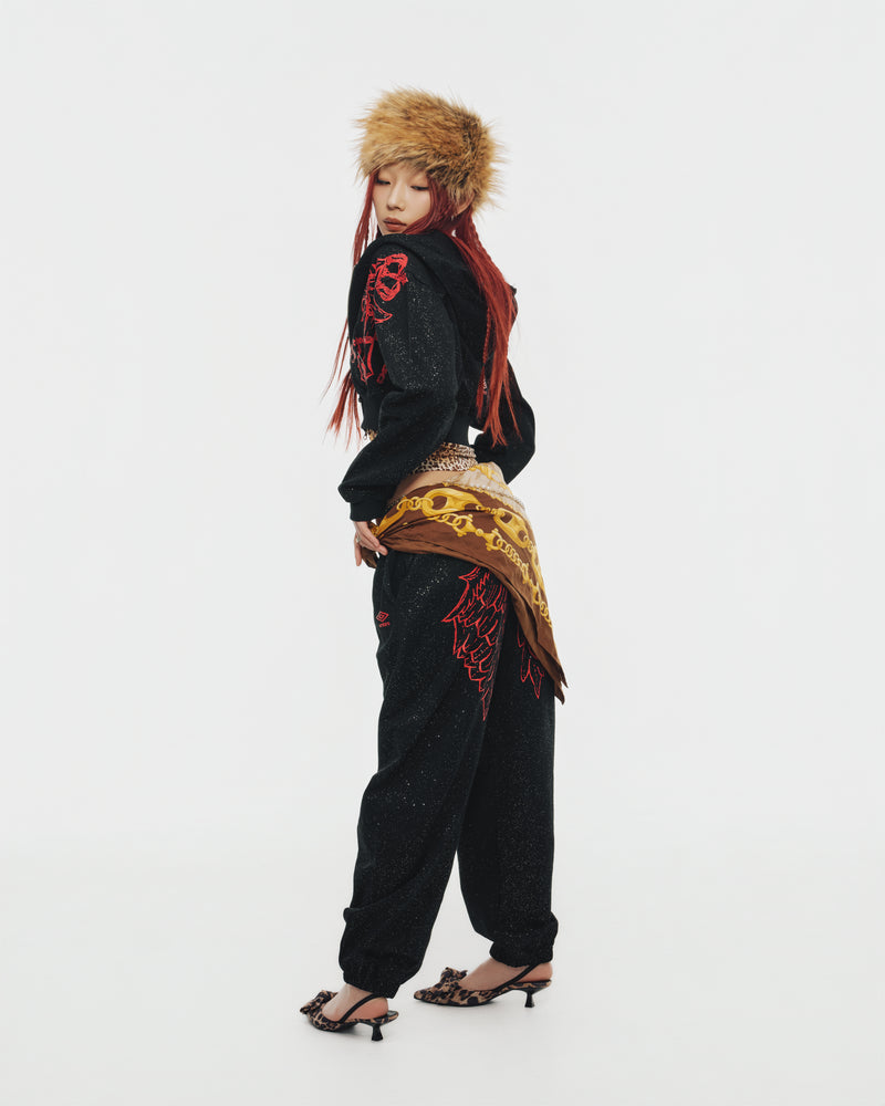 9090girl × umbro Feather Logo Glitter Sweat Pants