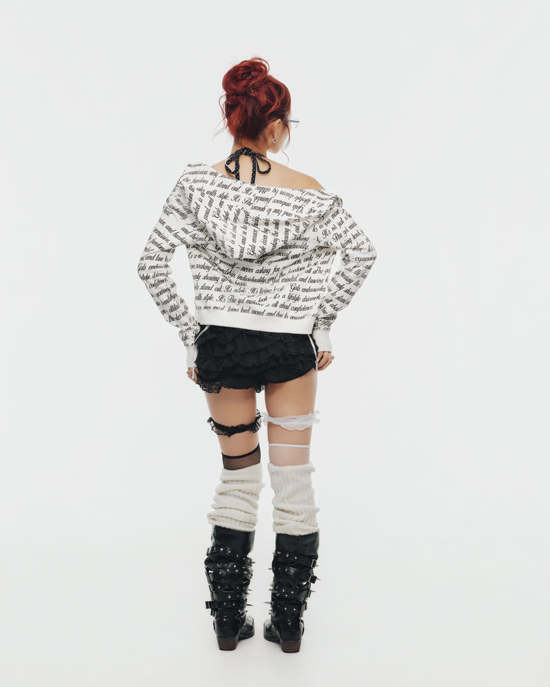 All Lettered Zip Hoodie