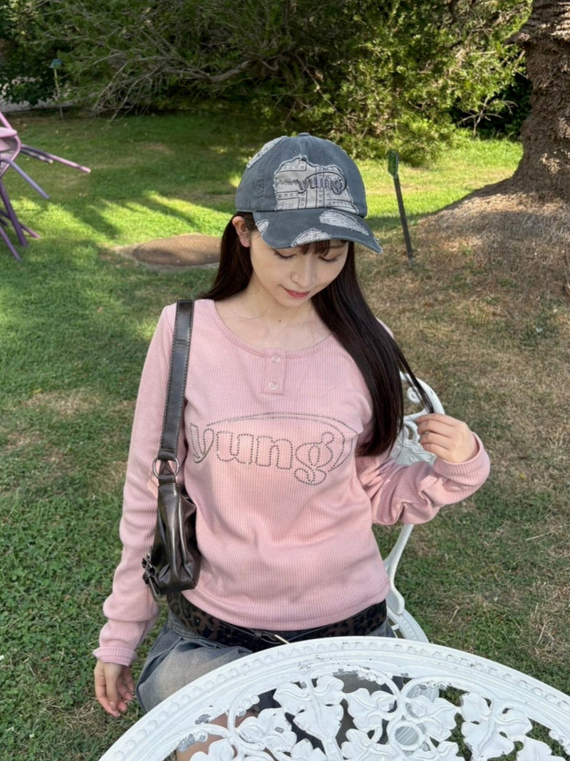 yung logo patchwork cap