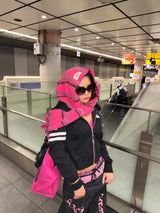 Waist-Defined Fur Zip Hoodie 