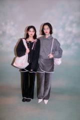 Velvet Layered Skirt Pants