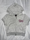 90 Logo Girl Short Sleeve Zip Hoodie