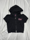 90 Logo Girl Short Sleeve Zip Hoodie