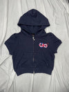 90 Logo Girl Short Sleeve Zip Hoodie
