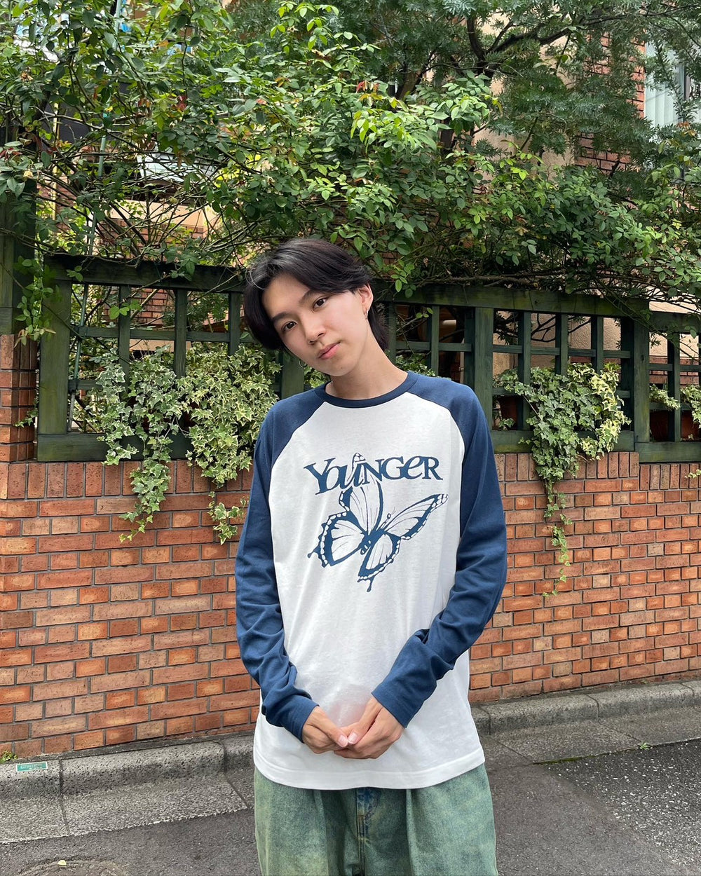 トップス youngersong butterfly linger ls tee – YZ