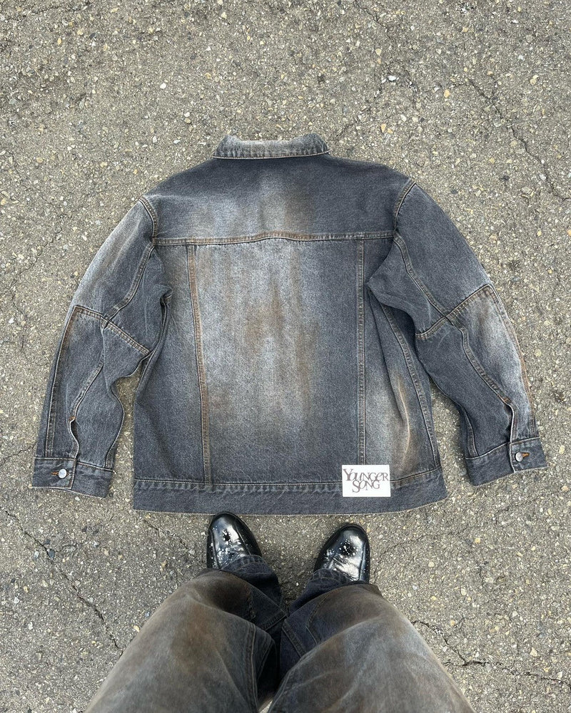 vintage patch denim jacket-2