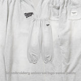 3d embroidery universal logo sweat pants