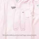 3d embroidery universal logo sweat pants