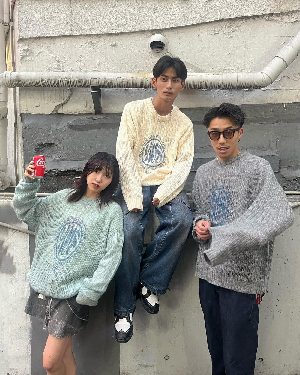 globe logo sheer knit – YZ